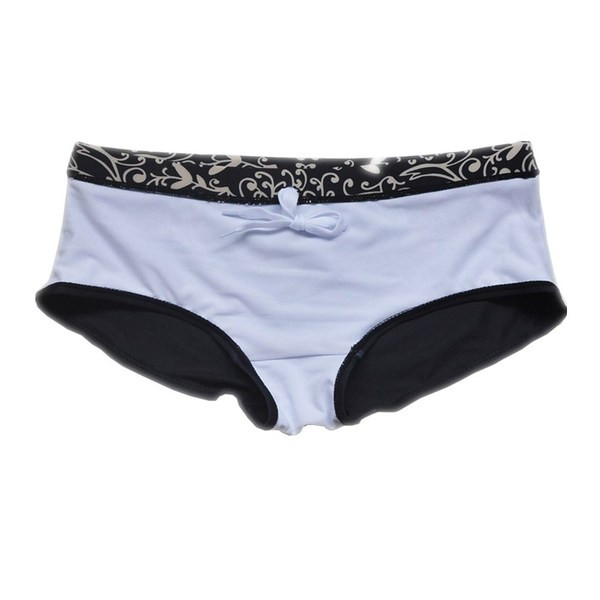 Fekete férfi fürdőruha alacsony derékkal és mintával