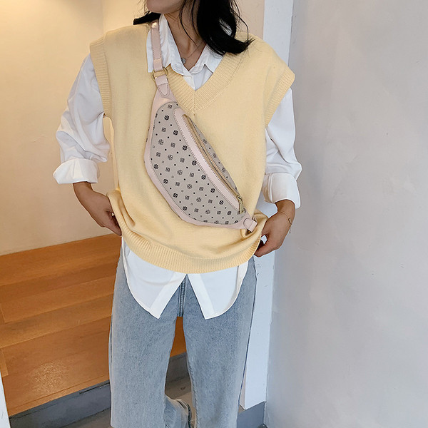 Női mindennapi válltáska öko bőrből, cipzárral