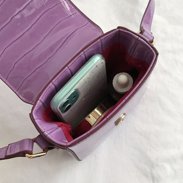 Igapäevane naiste lakknahast kott tavaline mudel