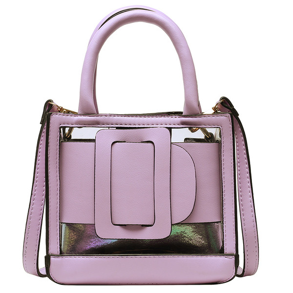 Geantă mică de damă elegantă, cu o parte transparentă