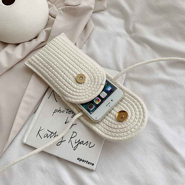 Női mindennapi kis kötött táska 3D elemmel