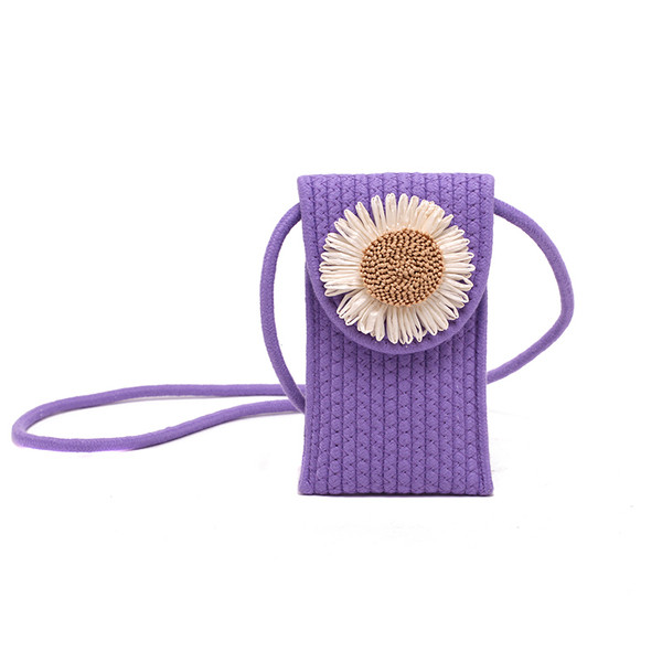 Női mindennapi kis kötött táska 3D elemmel