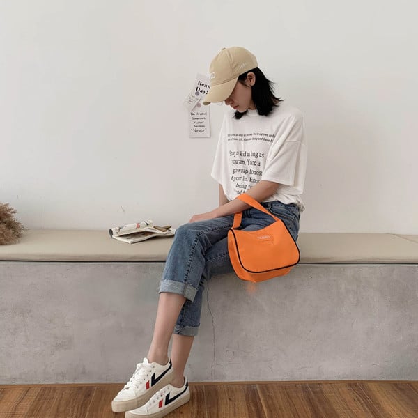 Geantă de umăr textilă de zi cu zi pentru femei