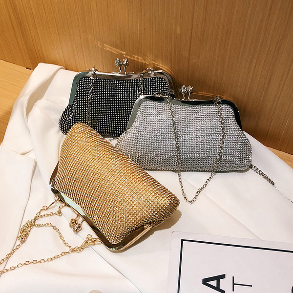 Elegáns női táska díszkövekkel