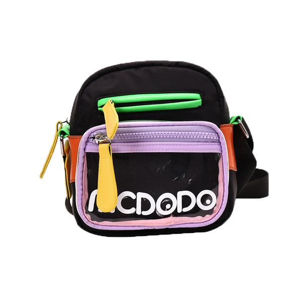 Napi női válltáska átlátszó résszel