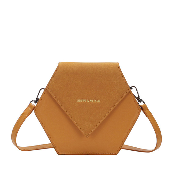 Modern női táska nem szabványos formában, hosszú fogantyúval