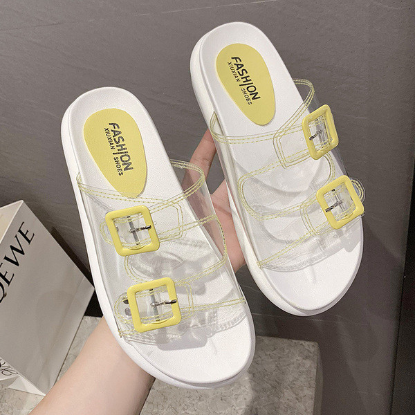 Női papucs szilikon pántokkal