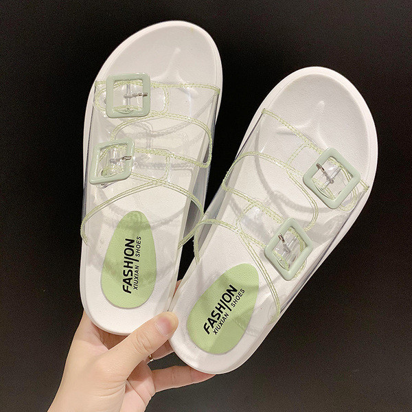 Női papucs szilikon pántokkal