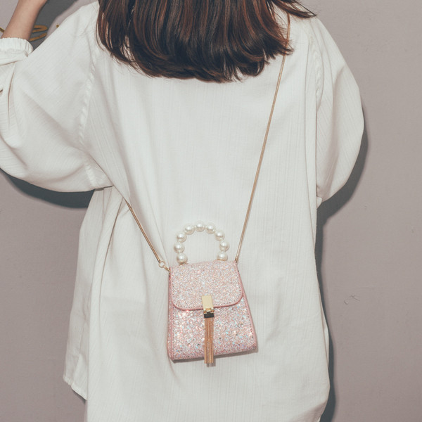 Modern csillogó női mini táska