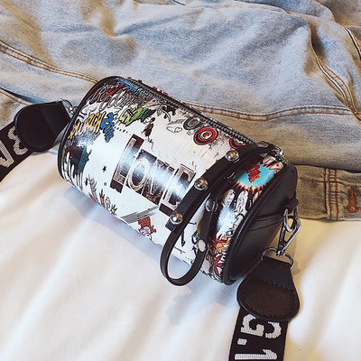 Női mindennapi táska kerek formájú vállra