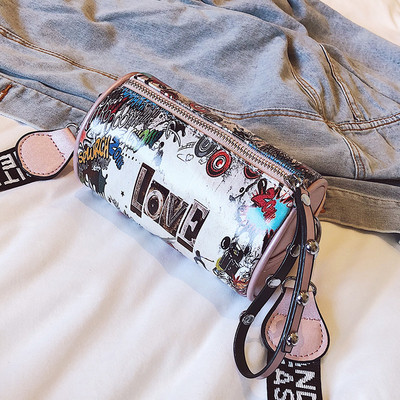 Női mindennapi táska kerek formájú vállra