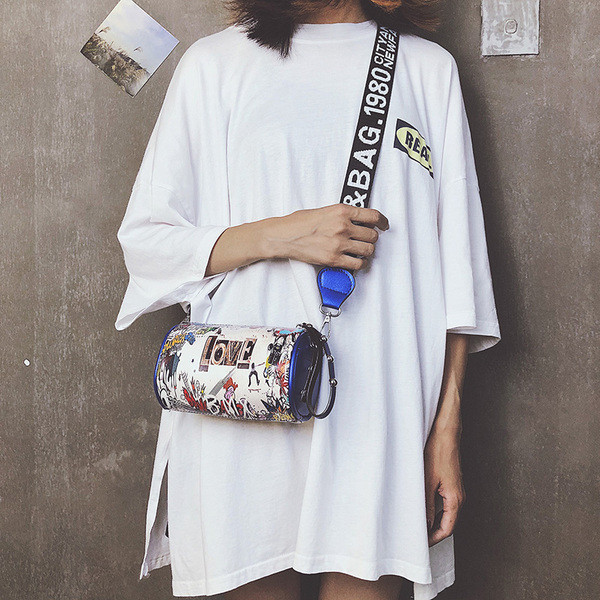 Női mindennapi táska kerek formájú vállra