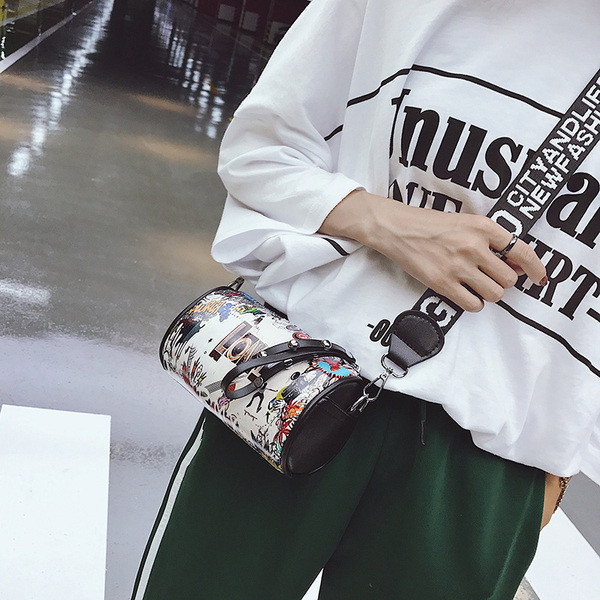 Női mindennapi táska kerek formájú vállra