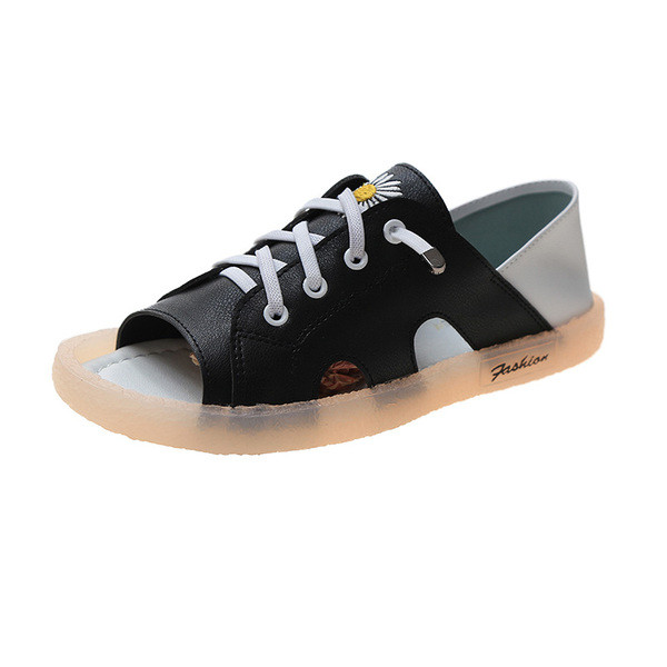 Női alkalmi bőrcipő nyelvhímzéssel