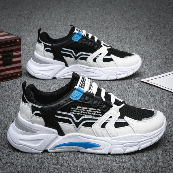 Feliratos, magas talpú, légáteresztő férfi tornacipő