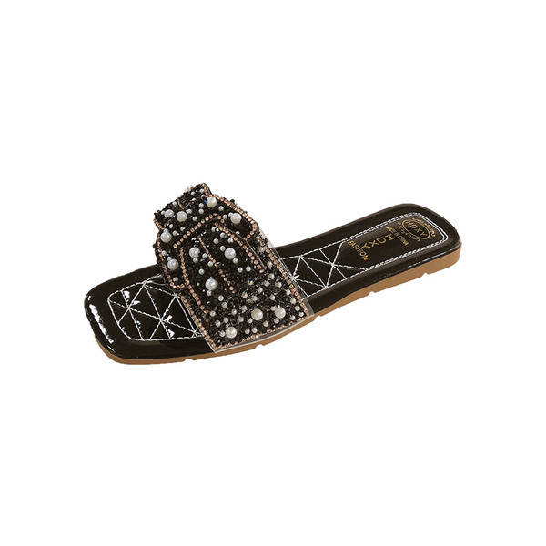 Női alkalmi papucs új modellje kő elemekkel