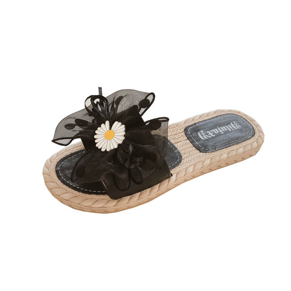 Modern női papucs tüll szalaggal