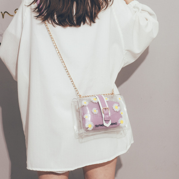 Modern női szilikon táska virágmintával