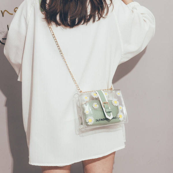 Modern női szilikon táska virágmintával