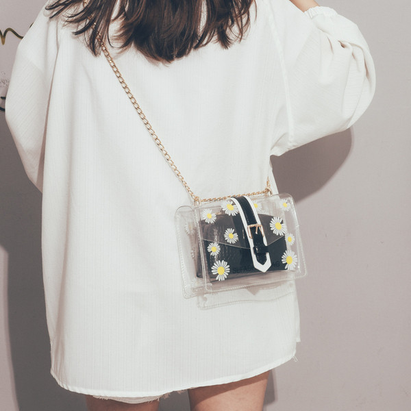 Modern női szilikon táska virágmintával