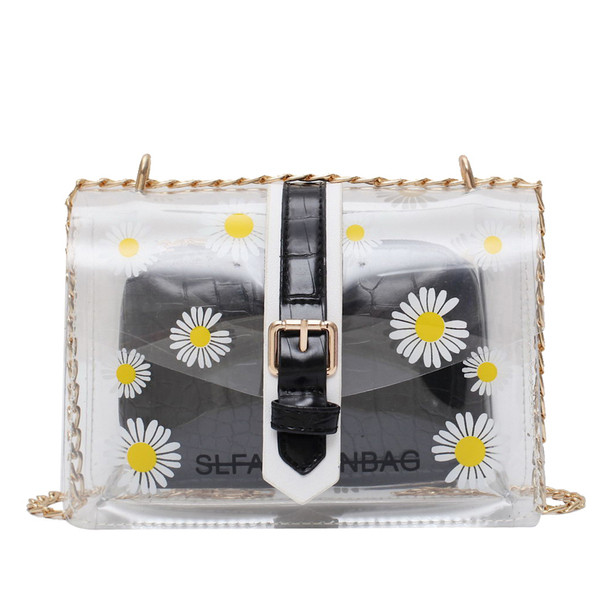 Modern női szilikon táska virágmintával