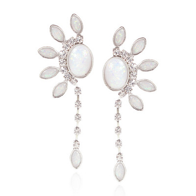 Elegáns női fülbevaló kis és nagy kövekkel