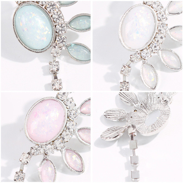 Elegáns női fülbevaló kis és nagy kövekkel