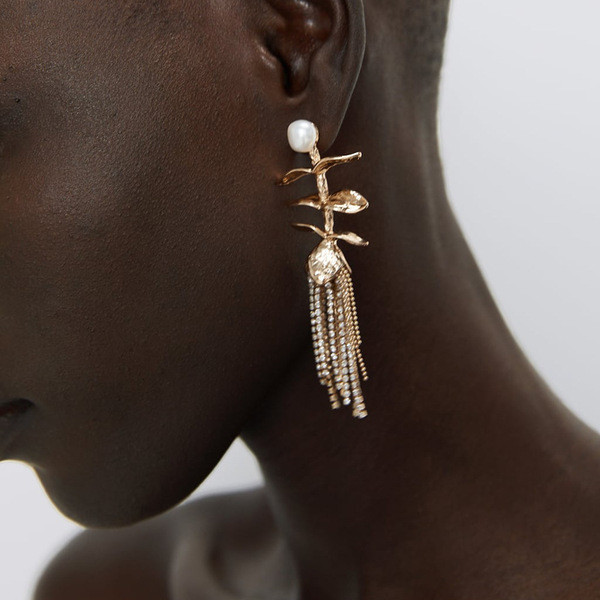 Lógó arany női fülbevaló