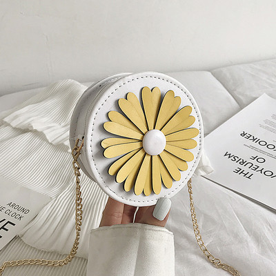 Öko bőrből készült női topikus kerek táska