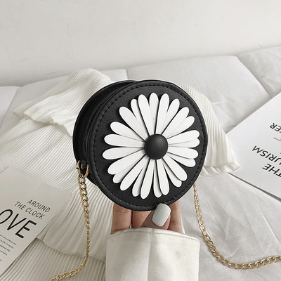 Öko bőrből készült női topikus kerek táska