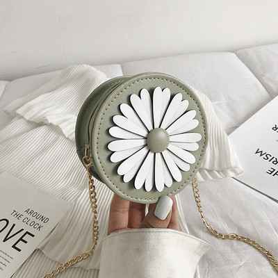 Öko bőrből készült női topikus kerek táska