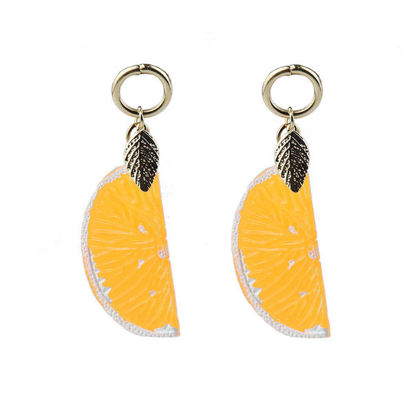 Hétköznapi női fülbevaló narancssárga formában