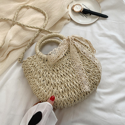 Női aktuális kötött táska rövid és hosszú füllel