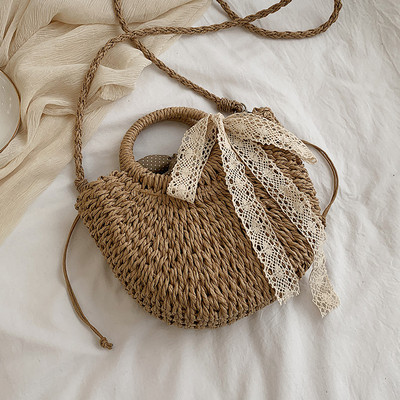 Női aktuális kötött táska rövid és hosszú füllel