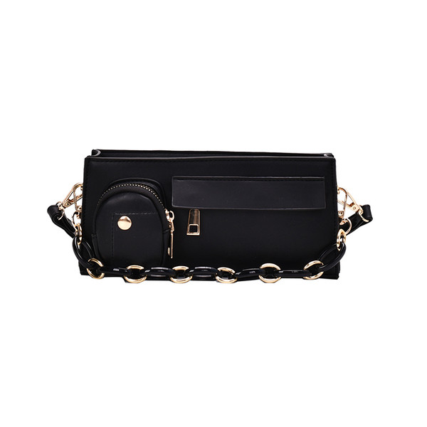 Eko bőrből készült stílusos női táska cipzárral és fém elemekkel