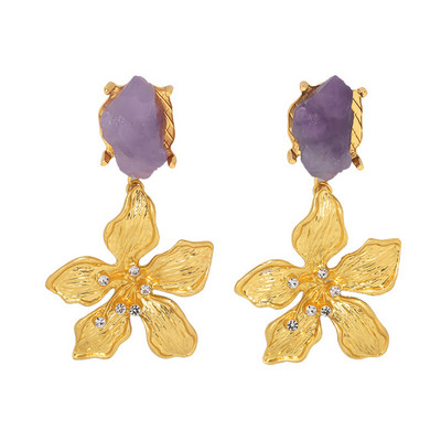 Virág alakú nagy női fülbevaló