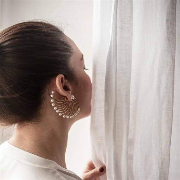 Jauna modeļa vienvietīgs sieviešu auskars ar pērlēm