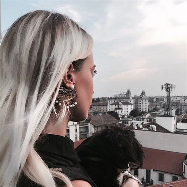 Jauna modeļa vienvietīgs sieviešu auskars ar pērlēm