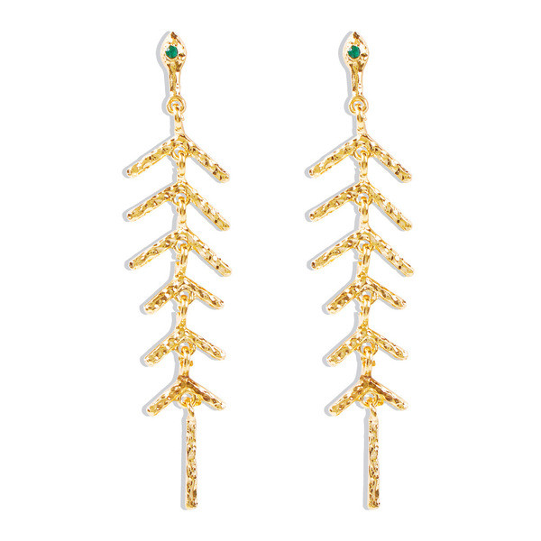 Lógó női fülbevaló - halszálka