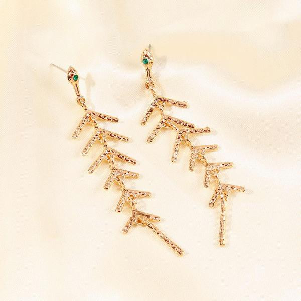 Lógó női fülbevaló - halszálka