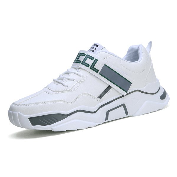 Vīriešu ikdienas kedas no eko ādas ar augstām zolēm