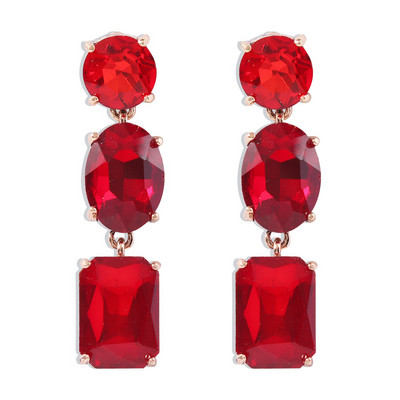 Moodsad rippuvad naiste värviliste kivikestega kõrvarõngad