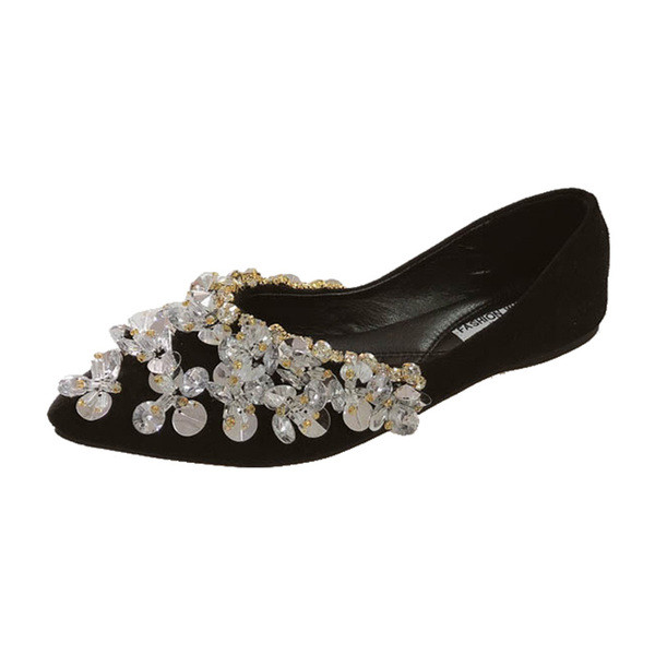 Sieviešu modernu apavu smails modelis ar akmeņiem