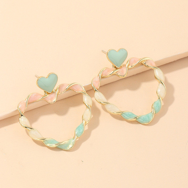 Modern női fülbevaló szív alakú - két modell