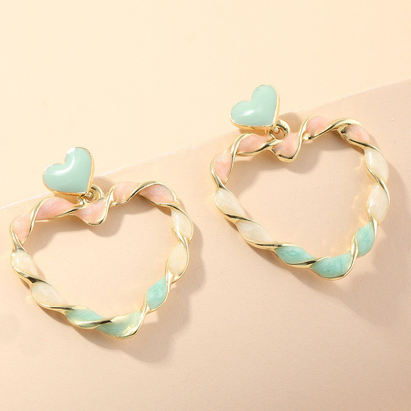 Modern női fülbevaló szív alakú - két modell