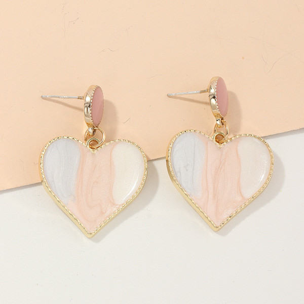 Modern női fülbevaló szív alakú - két modell