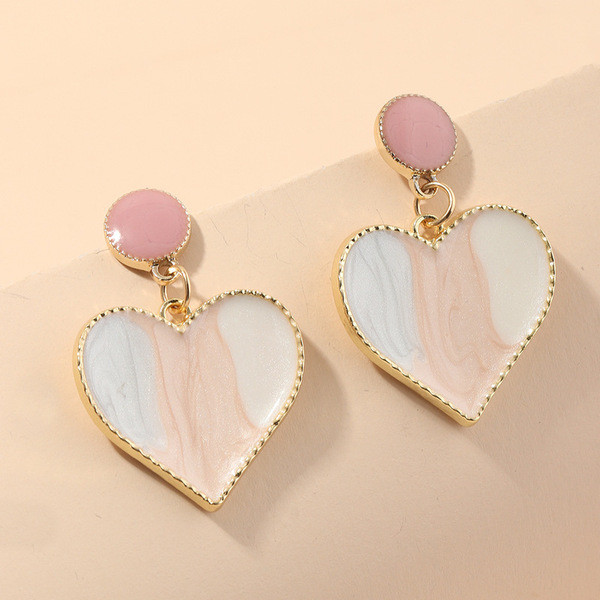 Modern női fülbevaló szív alakú - két modell