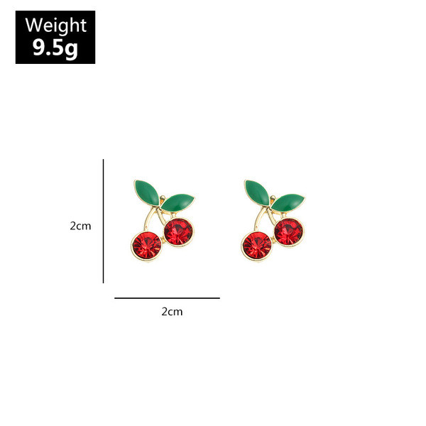 Ikdienas sieviešu auskari ķiršu formā