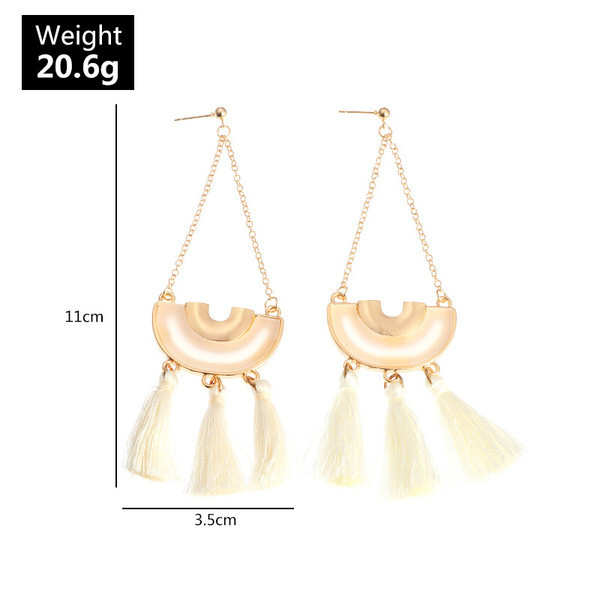 Mūsdienīgi sieviešu piekarināmi auskari ar pušķiem