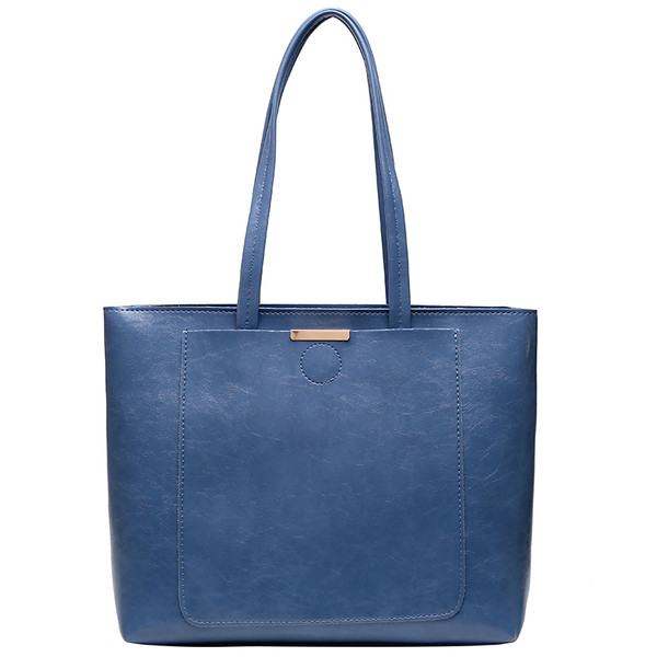 Liela sieviešu soma no eko ādas ar īsiem rokturiem